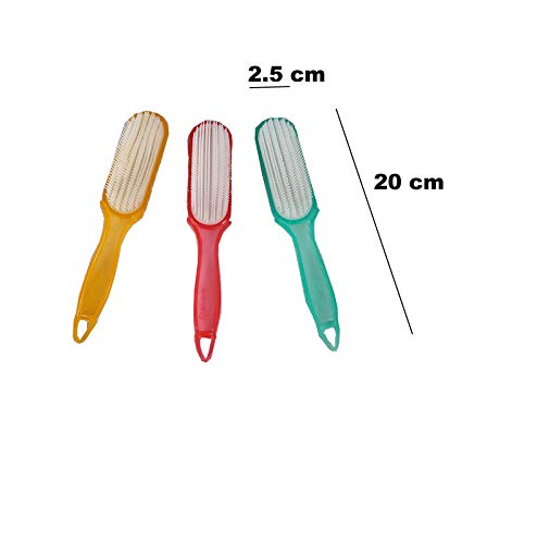advancedestore Nail Brush with Handle, Color May Vary FEET Brush 20 cm Long Pack of 3 Pieces - Image 3
