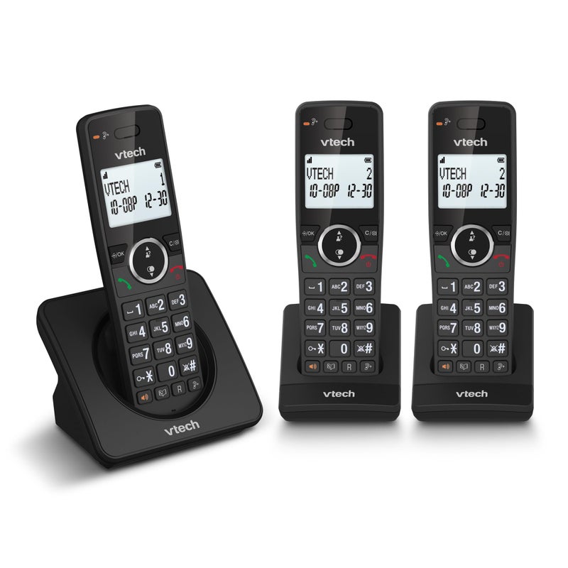 VTech ES2002 DECT Cordless Phone with Nuisance Call Blocker,Easy-to-Read Backlit Display,ECO Mode,Landline Phone with 18 Hours Talk-time,Volume Booster,Handsfree Speakerphone,Speed Dial,Trio Handset - Image 1