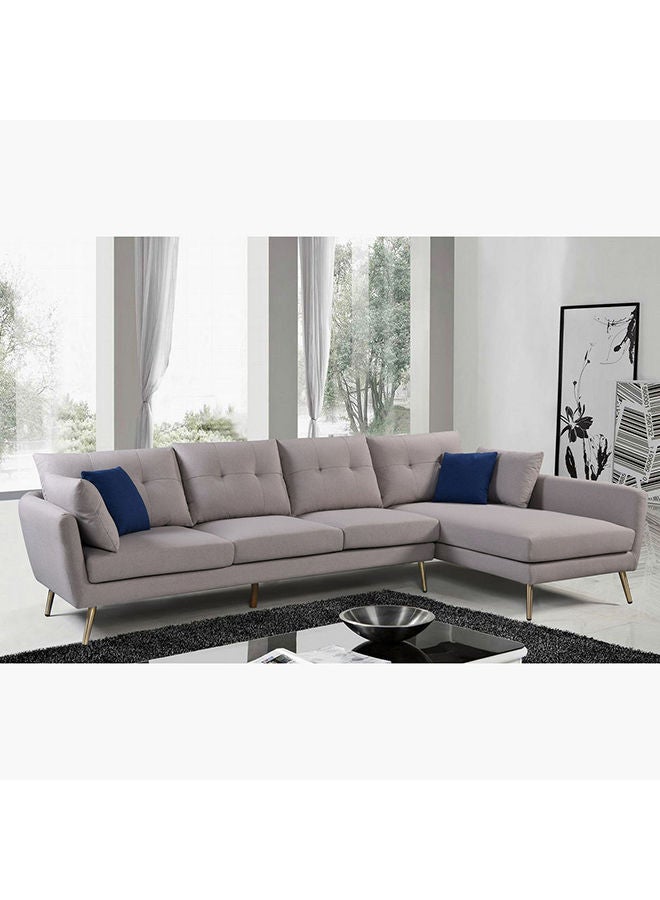 Home Box Waver 5-Seater Fabric Right Corner Sofa With 4 Cushions 86x91x215 cm - Image 2