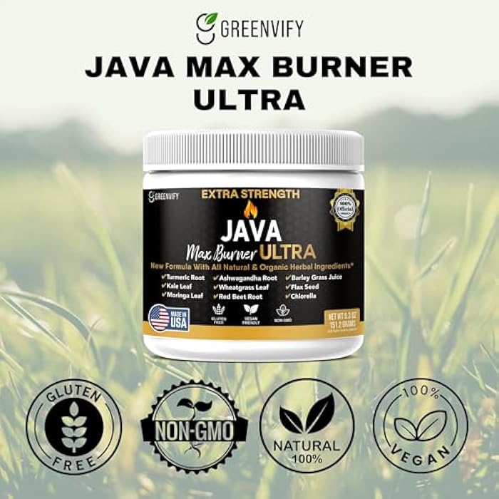 GREENVIFY Java Max Burner Ultra Extra Strength, Natural & Organic Herbal Ingredients, 5.3 oz (1) - Image 5
