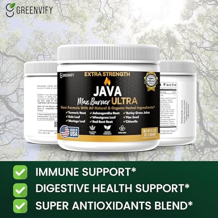 GREENVIFY Java Max Burner Ultra Extra Strength, Natural & Organic Herbal Ingredients, 5.3 oz (1) - Image 3