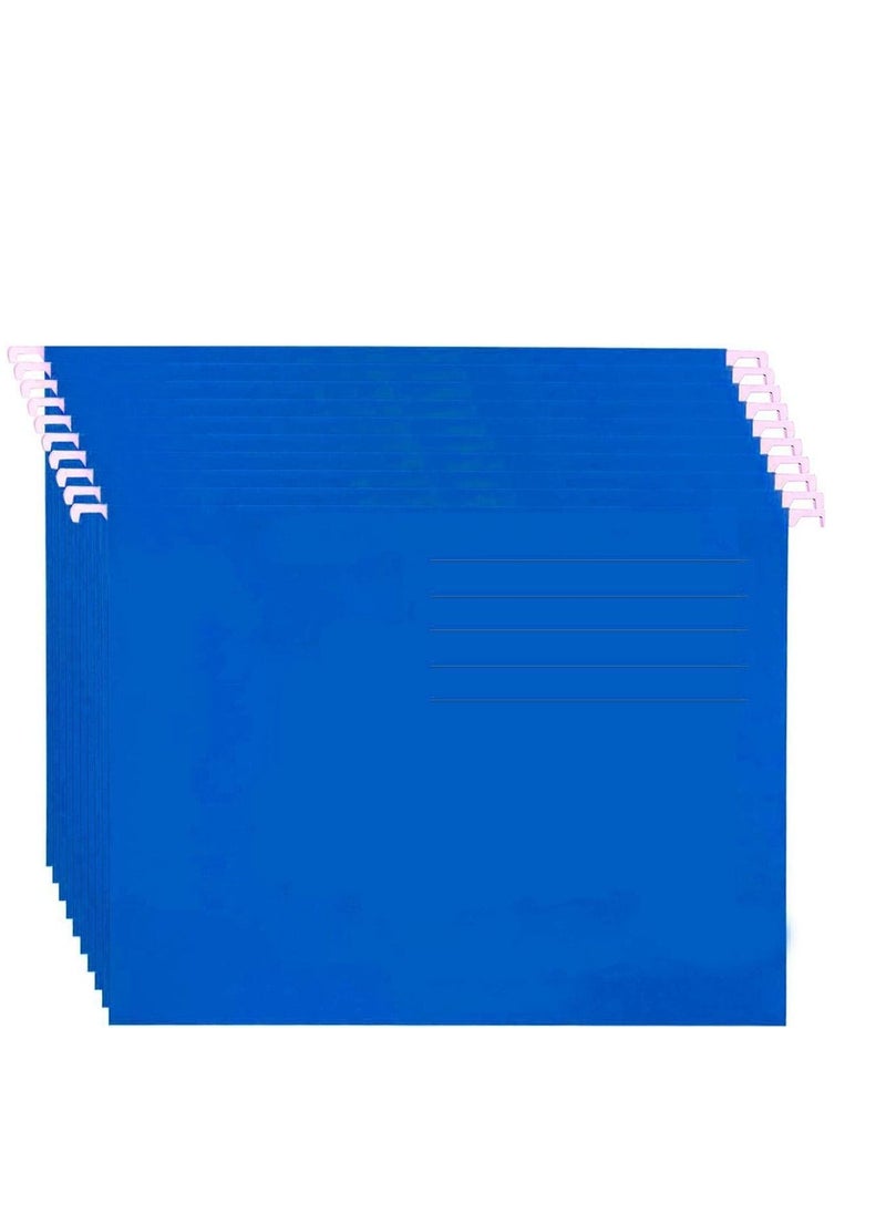 MARKQ Hanging File Folders Pack of 10 Blue Suspension Files for Filing Cabinet Folders School Home Work Office Organization  - Image 1