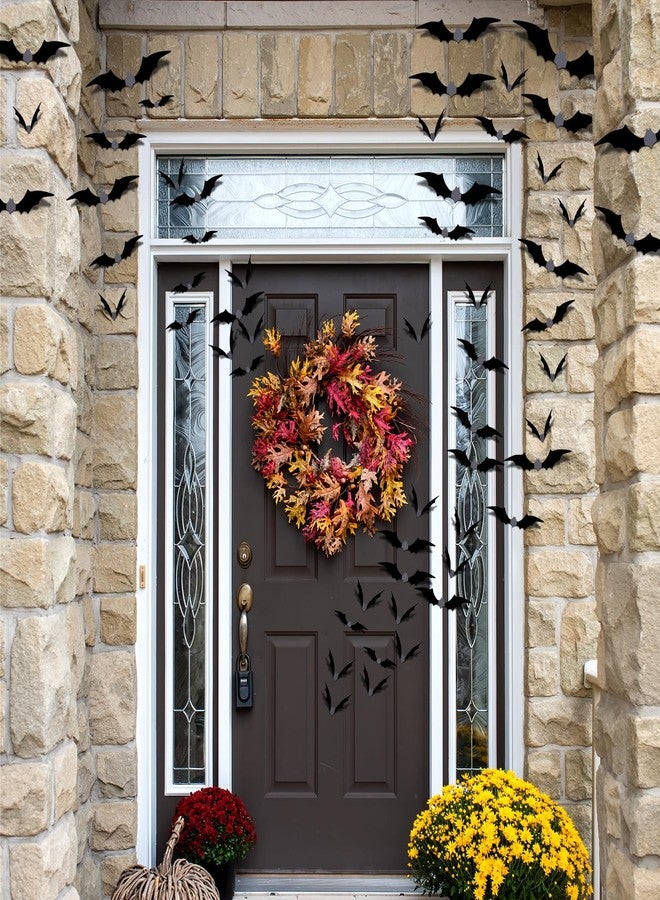JCFIRE Bats Halloween Decorations Indoor, 120 Pcs Halloween Bats Wall Decor 4 Size PVC 3D Wall Scary Stickers DIY Party Decorations Outdoor Window Door Office Yard Home - Image 5