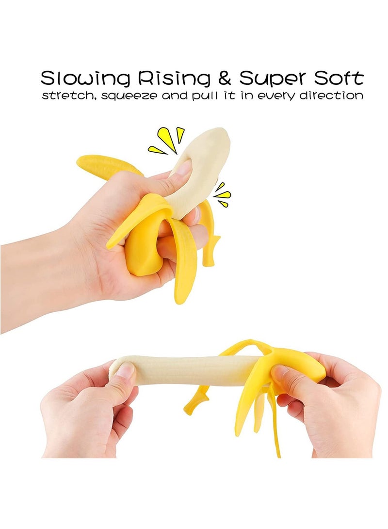 NIBEMINENT Squishy Toys Slow Rising Squeeze Toys, Super Soft Stress Relief Banana Party Favors for Kids Novelty Toy Birthday Gifts Boys Girls Adults - Image 1