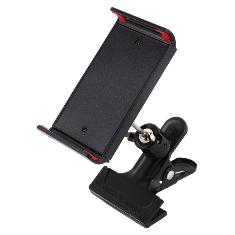 Adjustable Rotating Phone Tablet Stand with Clamp Base for Office and Travel Black - Image 2
