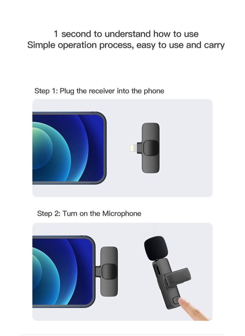 Sharpdo - One-to-two Lavalier Wireless Microphone Radio Microphone Suit For Mobile Phone Live Broadcast Equipment Bluetooth Wireless Microphone For Video Clip - Image 1