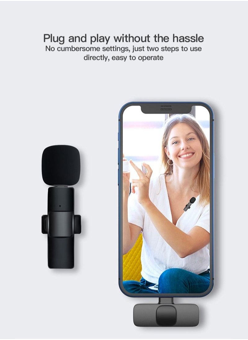 Sharpdo - One-to-two Lavalier Wireless Microphone Radio Microphone Suit For Mobile Phone Live Broadcast Equipment Bluetooth Wireless Microphone For Video Clip - Image 1