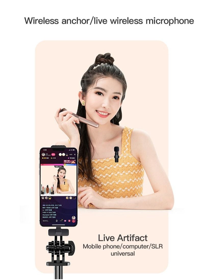 Sharpdo - One-to-two Lavalier Wireless Microphone Radio Microphone Suit For Mobile Phone Live Broadcast Equipment Bluetooth Wireless Microphone For Video Clip - Image 1