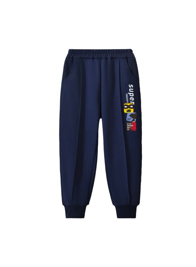 Snoopy Kids Boys Sports Pants Uni Children's Sweatpants Spring New Navy Blue-red Yellow Blue Size 160 - Image 1