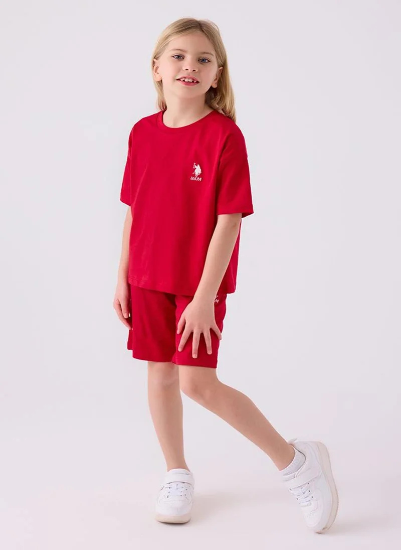 U.S. Polo Assn. U.S. Polo Assn. Girls Red Bermuda Set