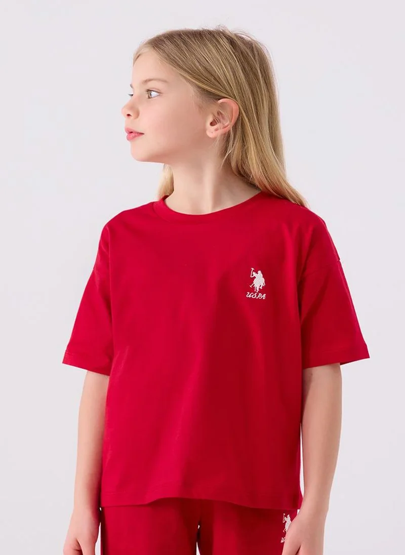 U.S. Polo Assn. U.S. Polo Assn. Girls Red Bermuda Set