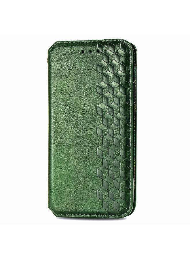 S-TOP Case For Honor X50i Cubic Grid Pressed Magnetic Leather Phone Case - Image 2