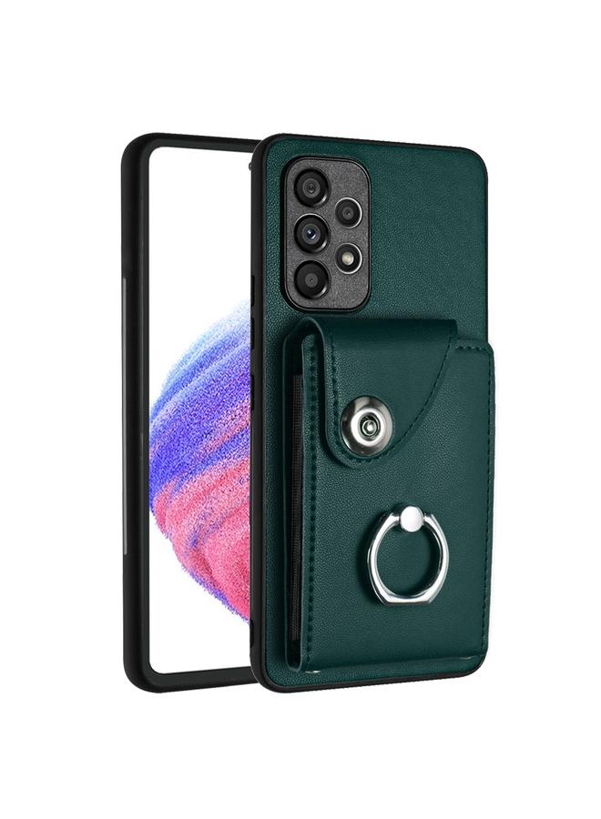 S-TOP Case For Samsung Galaxy A53 5G Organ Card Bag Ring Holder PU Phone Case - Image 1