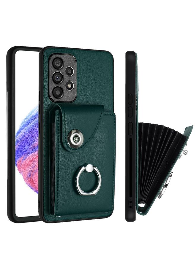 S-TOP Case For Samsung Galaxy A53 5G Organ Card Bag Ring Holder PU Phone Case - Image 2