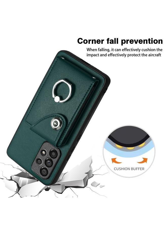 S-TOP Case For Samsung Galaxy A53 5G Organ Card Bag Ring Holder PU Phone Case - Image 5