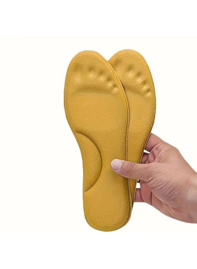 نعال شتوي أصفر سميك ودافئ للرجال والنساء لأحذية الرياضة قابل للقص - Image 4