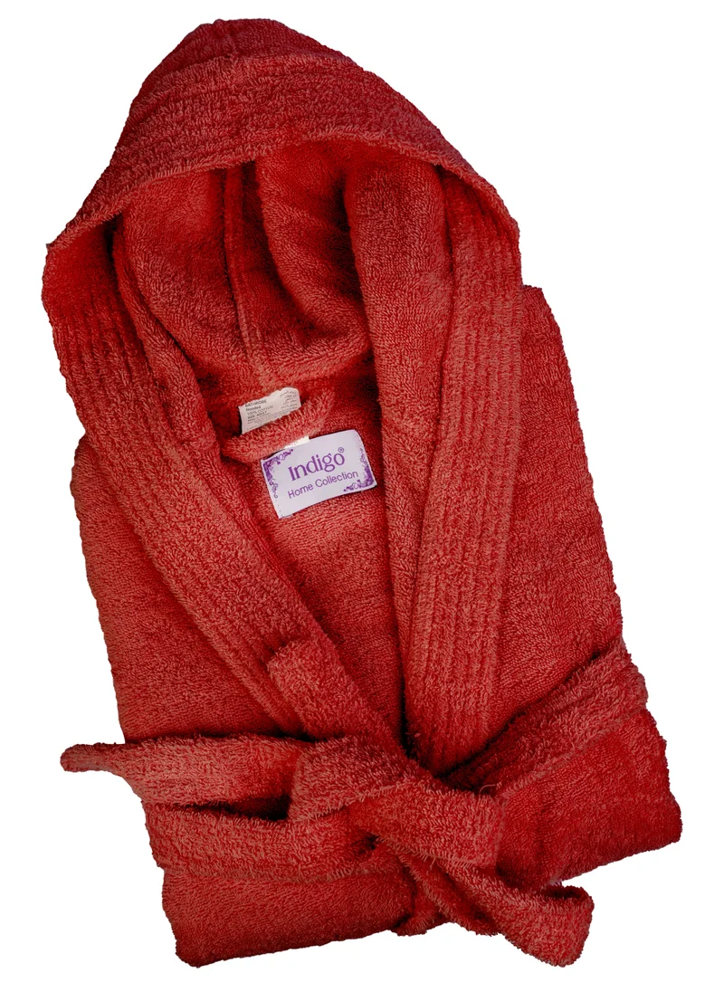 Bliss Casa Unisex Hooded Bathrobe - 100% Cotton, Super Soft, Highly Absorbent Bathrobes For Women & Men- Perfect for Everyday Use