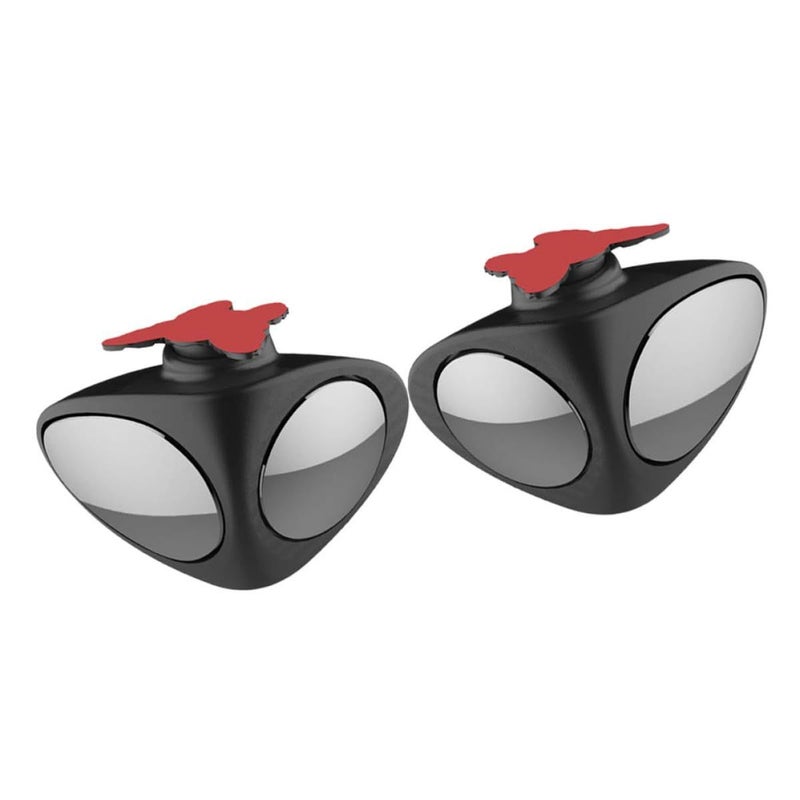 2pcs Car Blind Spot Mirrors Front Wheel Auto Rear View Mirror 360 Degree Adjustable Wide Angle Black Left Vehicle Safety Waterproof - Image 2