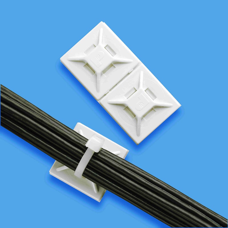 Panduit Abmm-A-D Cable Tie Mount  Adhesive Backed  4-Way  Abs  White (500-Pack) - Image 2