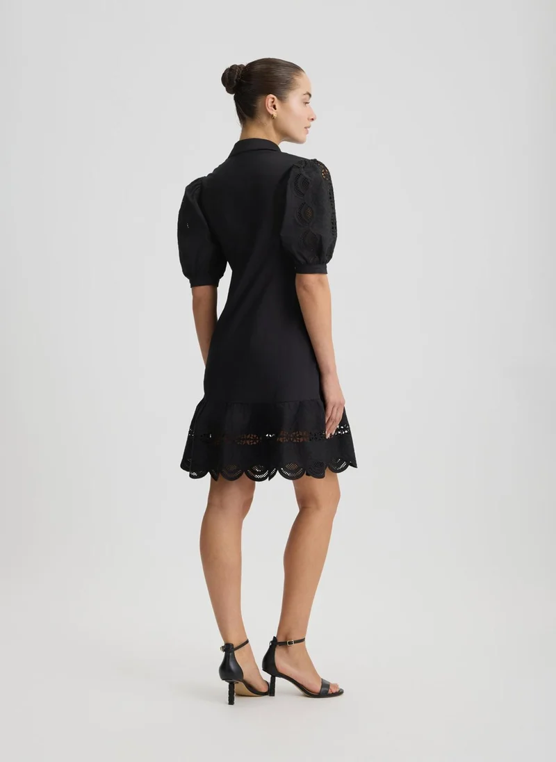 Liu Jo Cotton shirt dress with embroidery