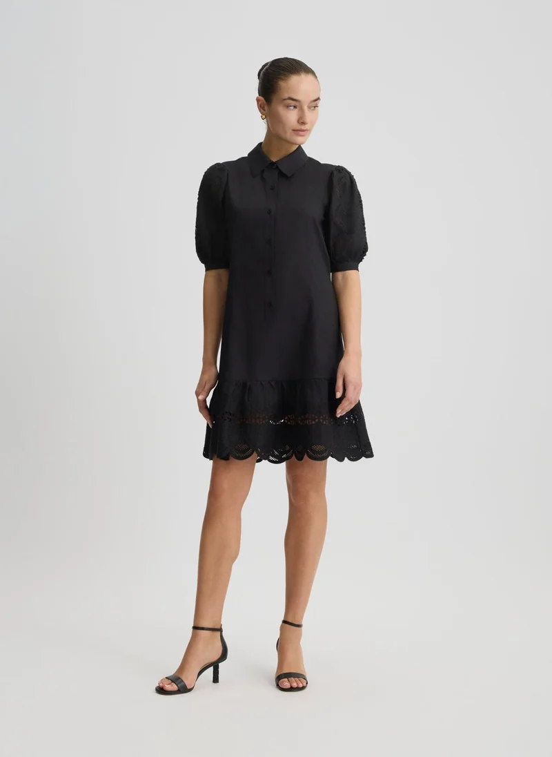 Liu Jo Cotton shirt dress with embroidery