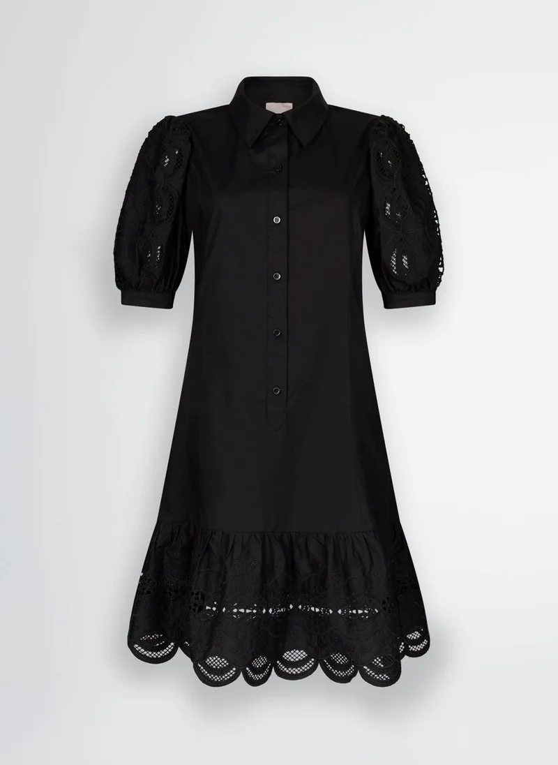 Liu Jo Cotton shirt dress with embroidery