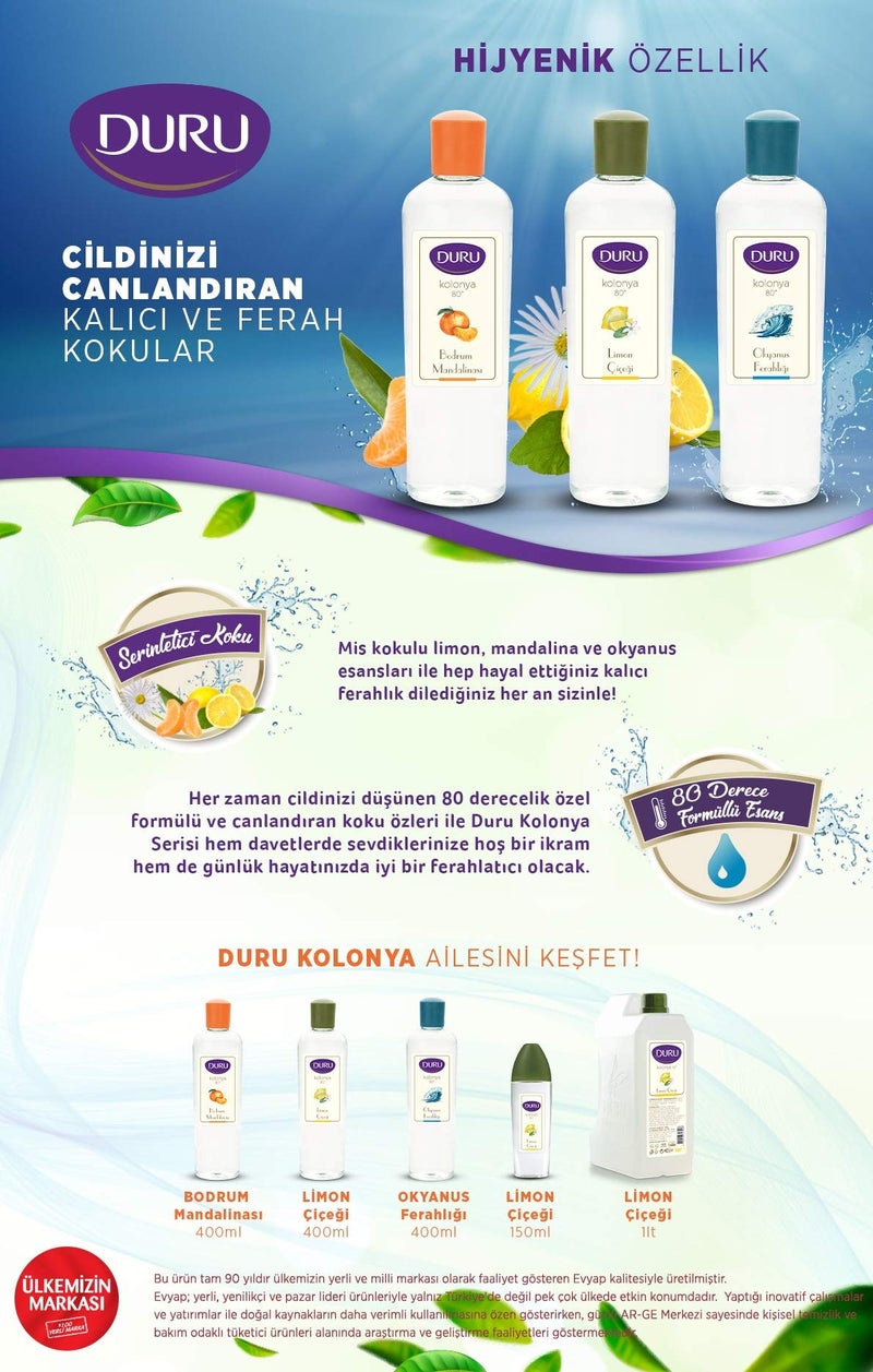 Duru Duru Duru Cologne - Lemon 900ml Plastic Bottle - Image 3