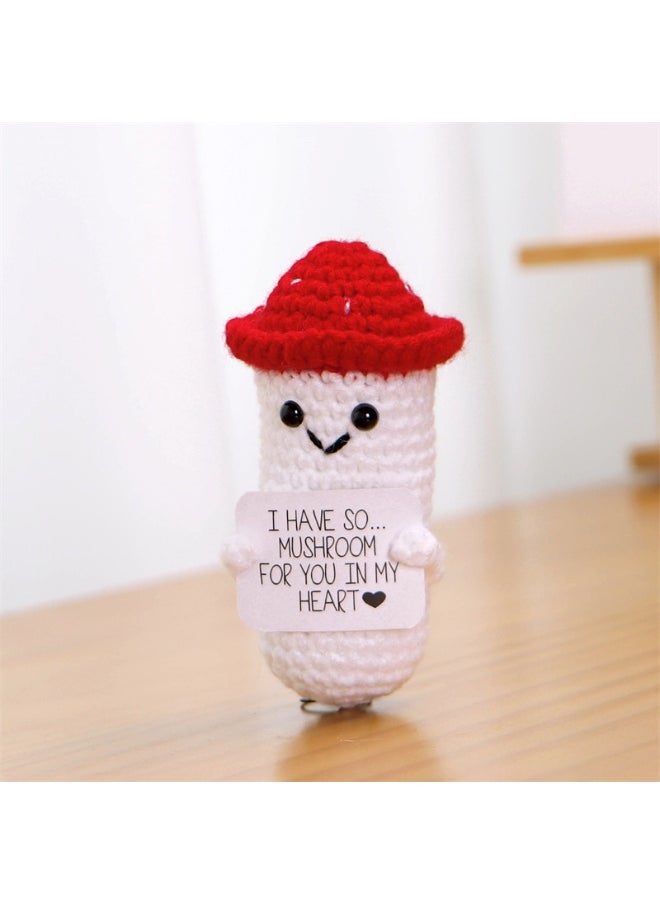 xozgdovg Quirky Expression Potato Plush Toy - Positive Energy Knitted Decor 