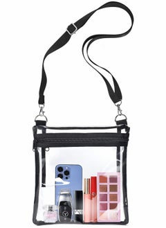Clear Bag Stadium Approved Purse See Through Crossbody Concert Bags for Women Men Transparent Plastic Security Messenger Handbag Sports Events Festivals