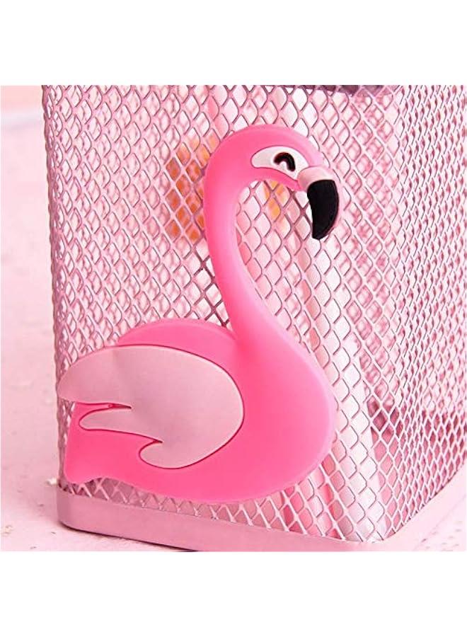 Trycooling 2 Pack Metal Cute Pen Pencil Holder Office Home Desk Square Pencil Cup Caddy Box Makeup Brush Holders for Girls (Square) - Image 3
