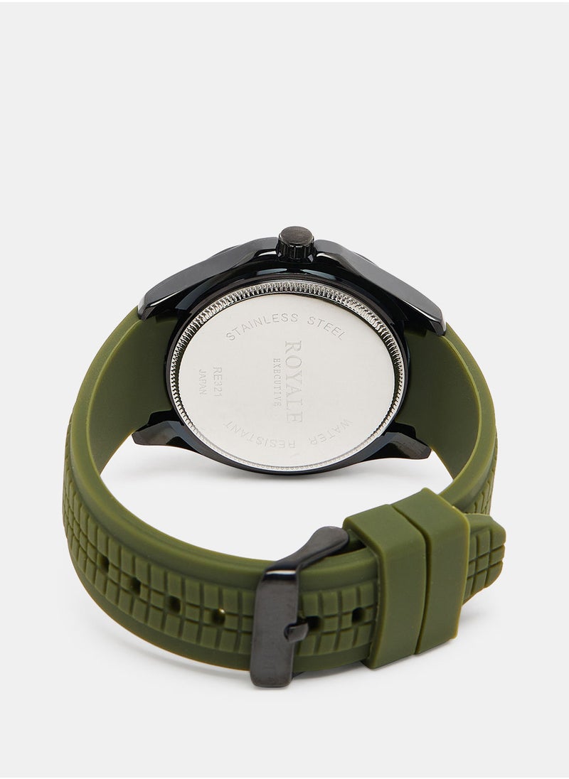 Royale Royale Executive Men's Classic Rubber Strap Watch  - Image 2