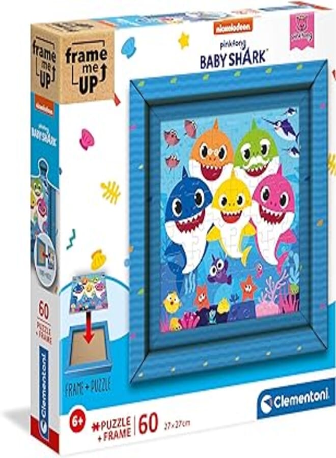 Clementoni Clementoni puzzle frame me up babyshark 60 pieces 