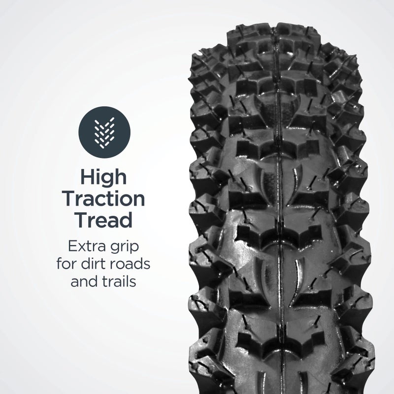 Schwinn Replacement Bike Tire, 24" x 1.95" Mountain Bike Tire, Wide & Blocky Knobs, Steel Bead Construction, Fits Internal Rim Widths 19mm-29mm, PSI Range 35 to 65 - Image 3
