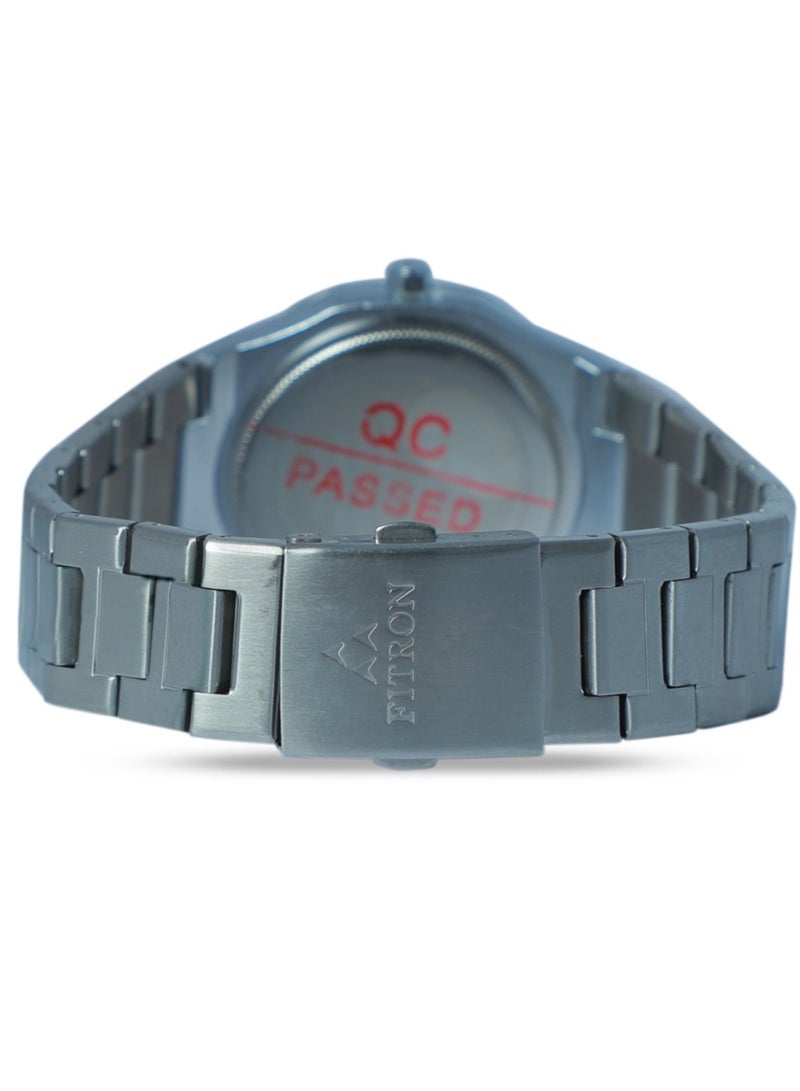 Fitron Men’s Silver Wrist Watch Green Dial - Image 3