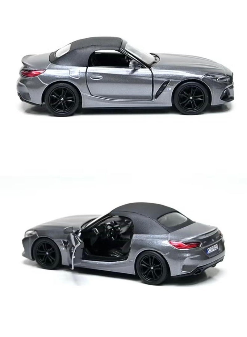 Kinsmart 1:34 Scale Door Openable Pull Back Action BMW Z4 Convertible Diecast Metal Alloy Toy Car-Grey - Image 2