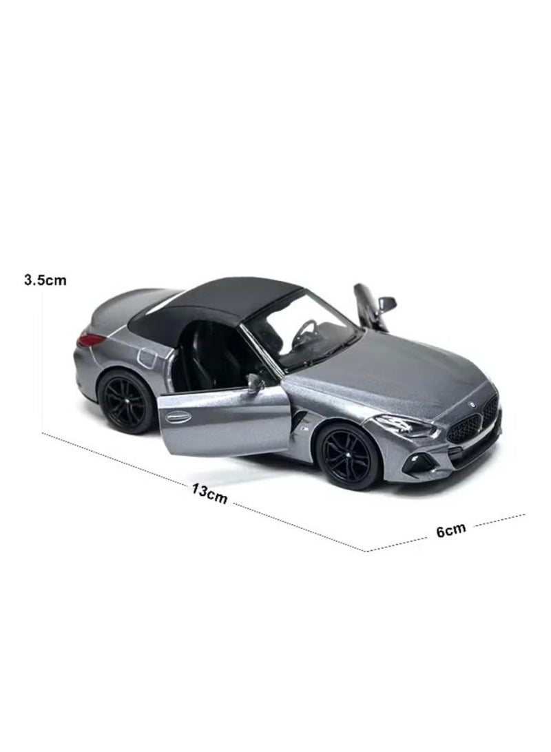 Kinsmart 1:34 Scale Door Openable Pull Back Action BMW Z4 Convertible Diecast Metal Alloy Toy Car-Grey - Image 3