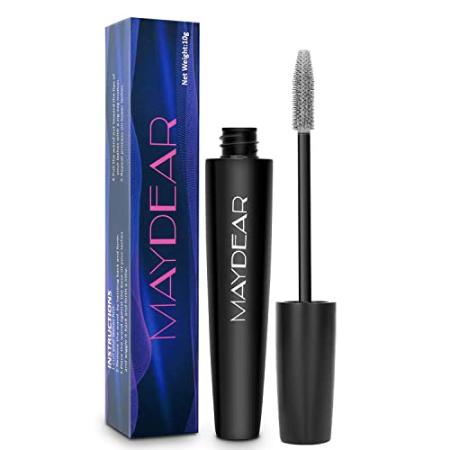 Maydear Silver Colored Mascara Waterproof Long Lasting SmudgeProof FastDrying Lengthening Mascara for Party Stage Make - Image 5