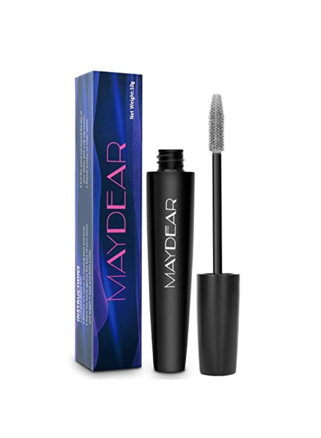 Maydear Silver Colored Mascara Waterproof Long Lasting SmudgeProof FastDrying Lengthening Mascara for Party Stage Make - Image 4