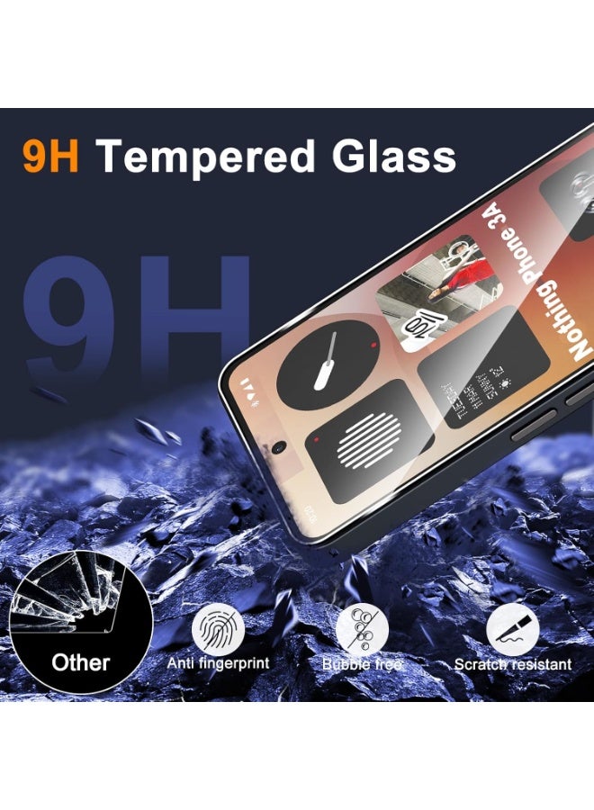 Screen Protector for Nothing Phone 3A Lite Tempered Glass Screen Protector 9H Hardness Anti Fingerprint Scratch Resistance for Nothing Phone 3A Lite - Image 2