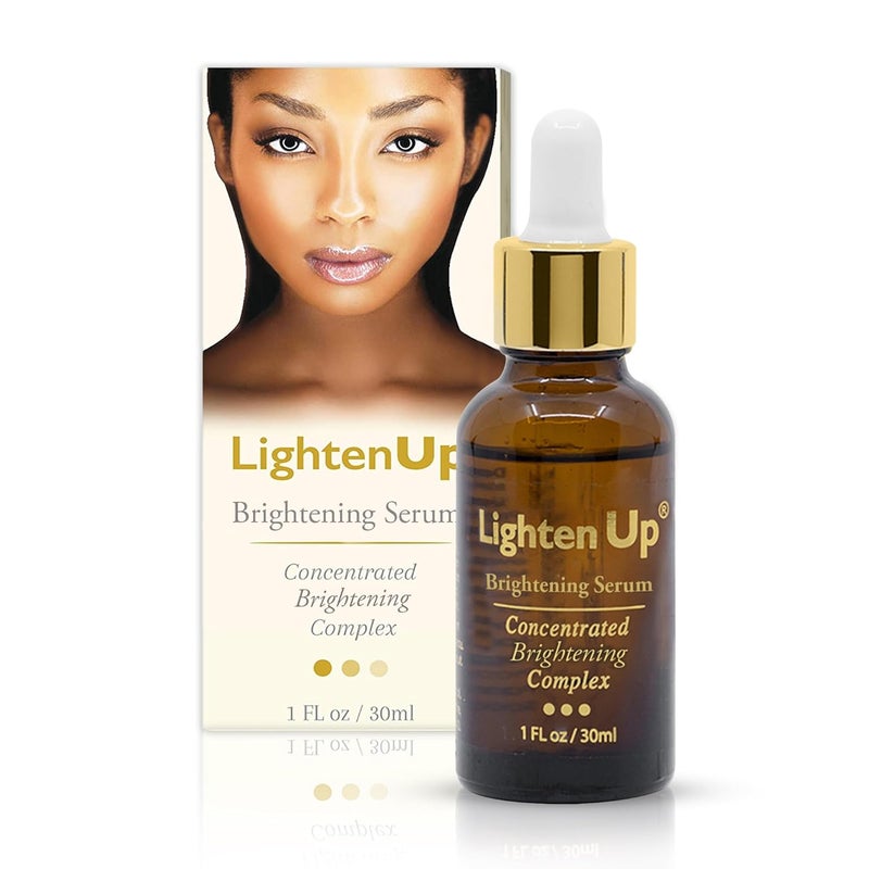 OMIC LightenUp Skin brightening Serum 1 Fl oz  30 ml for Face Armpits Hands Knees and Body with Argan Oil and Shea Butter
