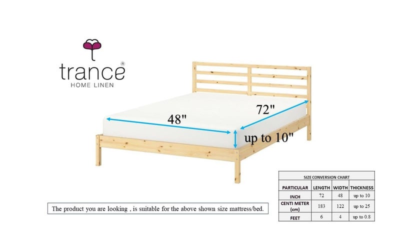 Trance Cotton Feel Terry Ultra Soft Waterproof Mattress Protector | Breathable - Hypoallergenic Mattresses Cover (72x48 inch | 6x4 feet, White - Pack of 1) - Image 2