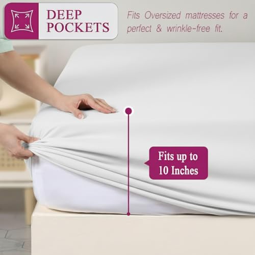 Trance Cotton Feel Terry Ultra Soft Waterproof Mattress Protector | Breathable - Hypoallergenic Mattresses Cover (72x48 inch | 6x4 feet, White - Pack of 1) - Image 3
