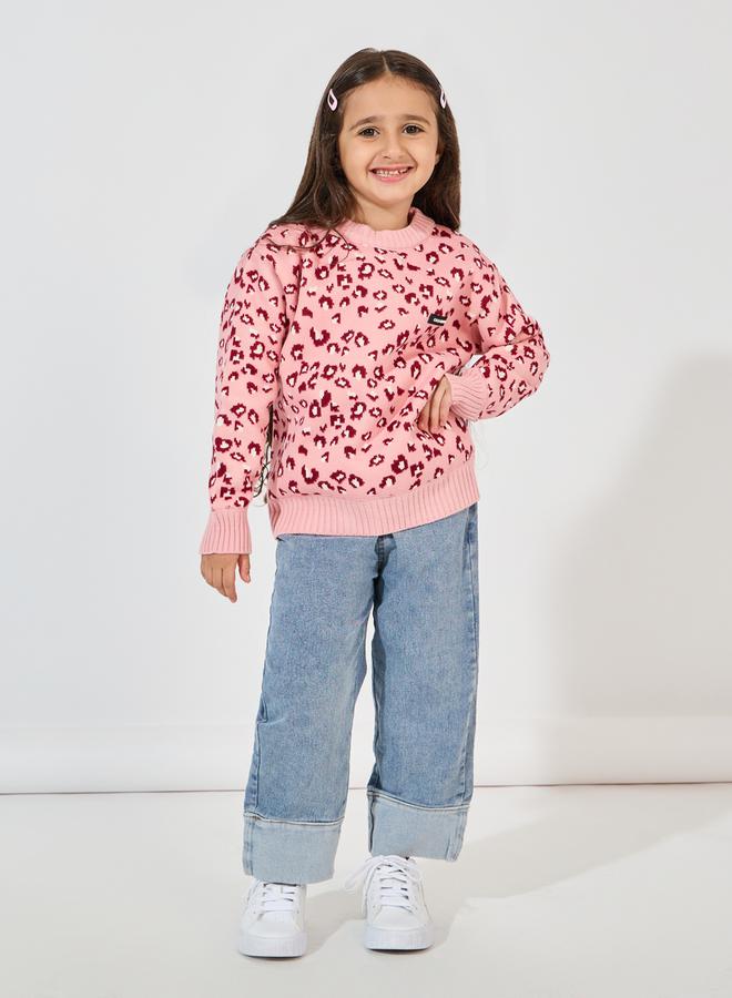 Styli Leopard Print Thermal Lined Sweater - Image 2