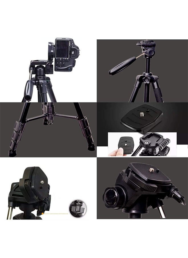 KP-2264 Professional Aluminium Tripod Monopod for All DSLR Cameras (Black)