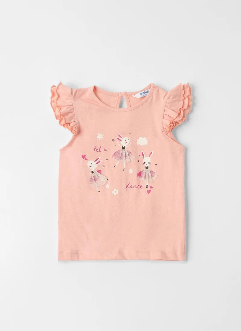 نوتيناتي Nautinati Girls Flutter Sleeves Polka Dot Dress Set