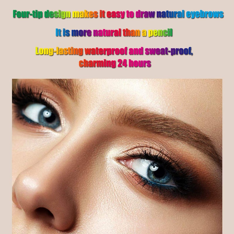Apooliy Liquid Eyebrow Pen, Waterproof Microblading Eyebrow Pencil with a Micro-Fork Tip Applicator, Creates Natural Looking Brows Effortlessly - Image 5