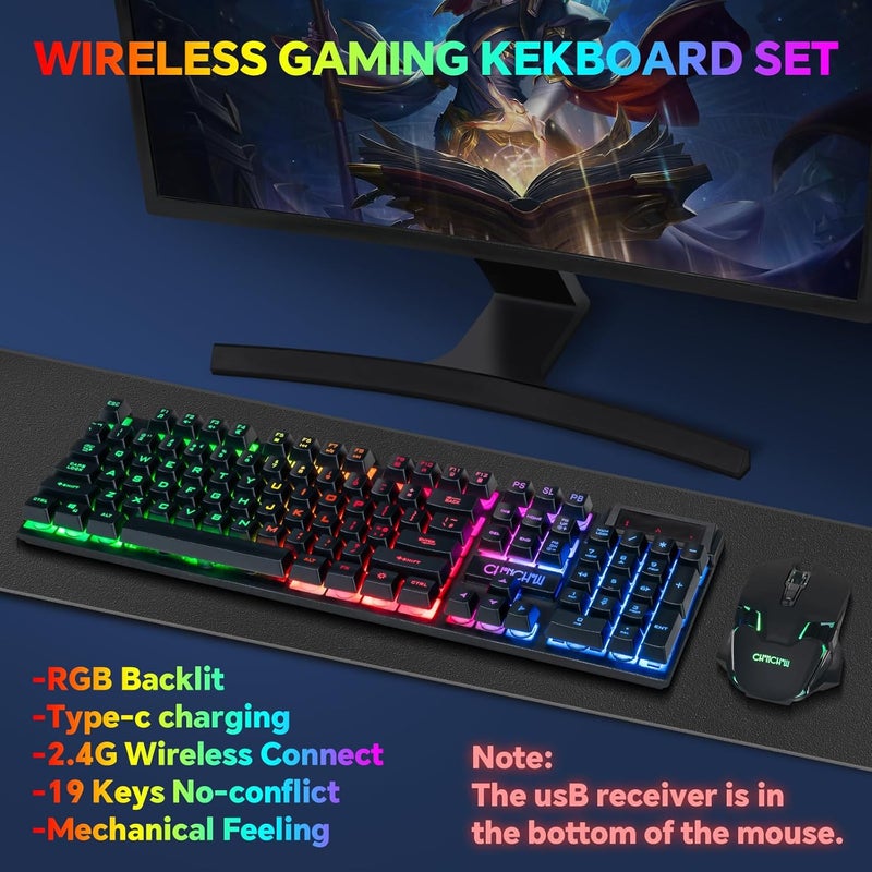 CHONCHOW USB Keyboard mouse G220 (ship from USA, G220us) - Image 2