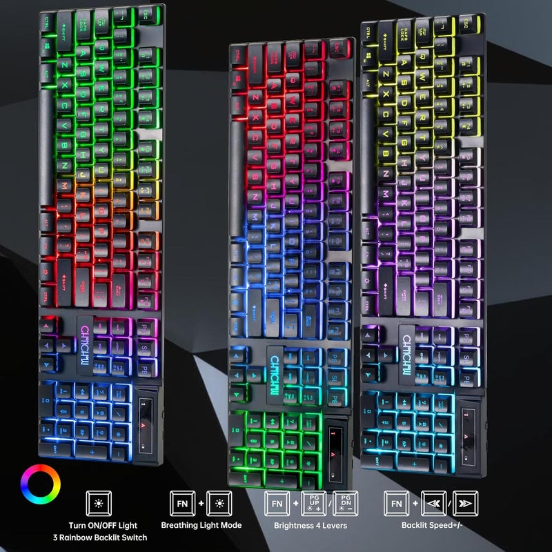 CHONCHOW USB Keyboard mouse G220 (ship from USA, G220us) - Image 4