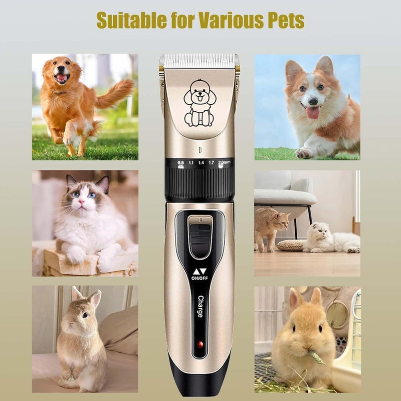 GUDDIES Dog Clippers Low Noise Professional Dog Grooming Clippers Rechargeable Cordless Quiet Dog Grooming Kit for Dogs Cats Pets Labrador- Husky-German Shepherd-Stanburned-Persian Cat - Image 3