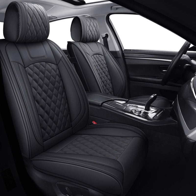 Aierxuan Full Set Waterproof Faux Leather Car Seat Covers for Universal Fit - Image 1